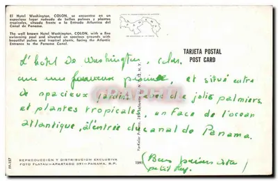 Hotel Washington — Colon — wydawca Flatau, n° 1591 — Rewers