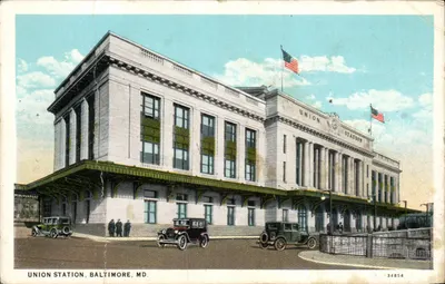 Estação Union, Baltimore, MD — editor C.T. American Art, n° 34854