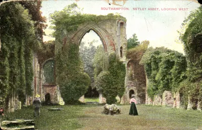 Southampton. Netley Abbey, Looking West — Série de Cartões Postais Tuck 4784