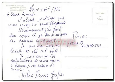 Mosteiro dos Jerônimos — Lisboa — Editor não identificado, n° 163 — Verso