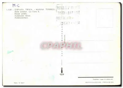 Spagna Tipica - Marina Torres — Danza andalusa, La Caña II — editore Marina Torres, n° 1.639 — Verso