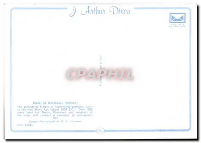 Druidzi przy Stonehenge — Wiltshire — J Arthur Dixon, n° PWI/81886 — Rewers