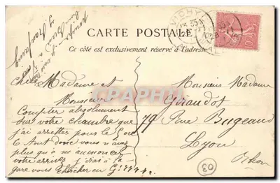 Vichy — Nuevo Parque, Chalet del Emperador — Edición C. Marlière, N°26 — Reverso