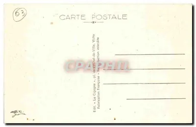 Vichy — Estabelecimento Termal de 2ª Classe — La Cigogne, n° 454 bis — Verso