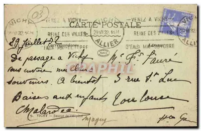 Źródło Szpitalne — Vichy — Fototypia Paryż — Rewers