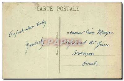 Vichy — Interno delle Poste e Telegrafi — Editore Béguin, n° 473 — Verso
