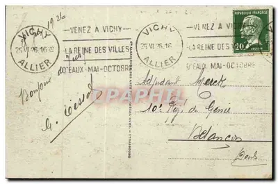 Vichy — Gara — widok gary z pojazdami — n° 143 — Rewers
