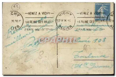 Vichy - A Fonte do Hospital — editor Vichy, n° 35 — Verso