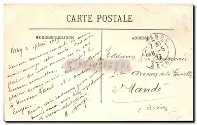 Vichy — A Fachada do Casino — LL. — Verso