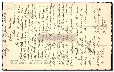Fonte Chomel — Vichy — editor Cap, n°119 — Verso