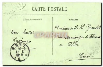 Vichy — La Terrasse du Casino — Wydawca L. Li n°15 — Rewers