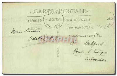Vichy — Wieża zegarowa (XVe wiek) — Ideal 490 — Rewers