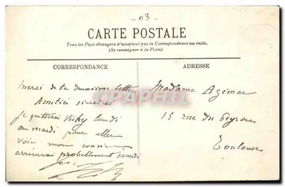 Vichy — Um Canto do Parque — LL. n°343 — Verso