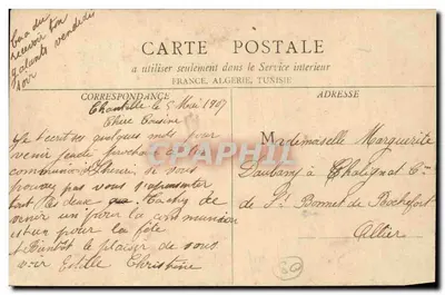 Chantelle — Rue de la Tour — B. F. Chalon-s-Saône — Rewers