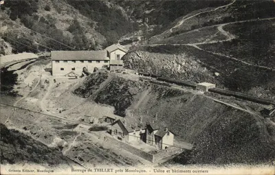 Barragem de TEILLET perto de Montluçon — Fábrica e edifícios operários — Grianta Editora, Montluçon