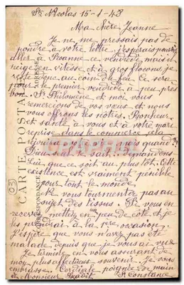 Familiepensionaat Sint-Jozef — Cusset (Allier) — Cliché R. Yroundy — Achterkant