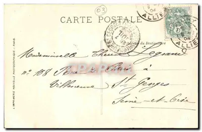 Vichy — Le Pont sur l'Allier — LL. — L'Imprimerie Nouvelle Photographique, Paris — Verso