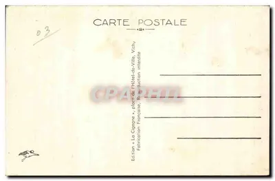 Vichy — La Gare Routière, la Poste et l'Hôtel de Ville — Verso