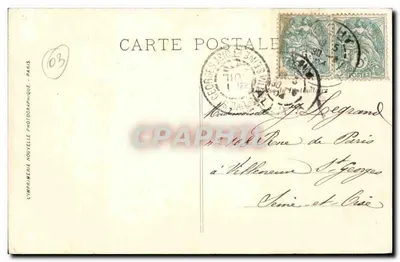 Vichy — Plac Victor Hugo — LL. — Cimprimerie Nouvelle Photographique, n°177 — Rewers