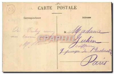 Vichy - Rue du Marché — Wydawca P. B., nr 239 — Rewers