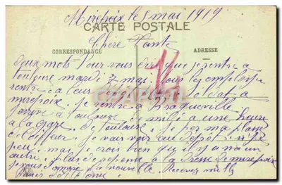 Mirepoix — Most nad Hers i Zamek Terride — Phototypie Labouche Frères, Toulouse, n°579 — Rewers