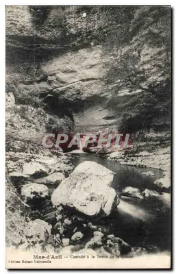 Mas-d'Azil — Cachoeira na Saída da Gruta — Edição Maison Universelle