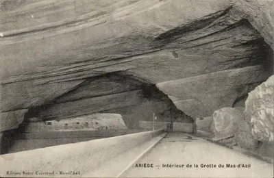 Ariège — Interior da Gruta do Mas-d'Azil — Edição Bazar Universel - Mas-d'Azil