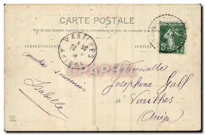 Ussat-les-Bains — Hotele i Stacja Pociągowa — Fototypia Labouche Frères, Toulouse — Rewers