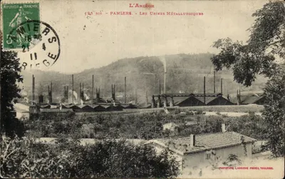 Pamiers - As Usinas Metalúrgicas — L'Ariège, fototipia Labouche Frères, Toulouse