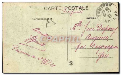 Pamiers (Ariège) — Hospital Complementar n° 67 — D.F.P. — Verso