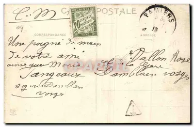 Pamiers - Vista Geral — L'Ariège, série 117, editada por Provençal & Cie, Toulouse — Verso