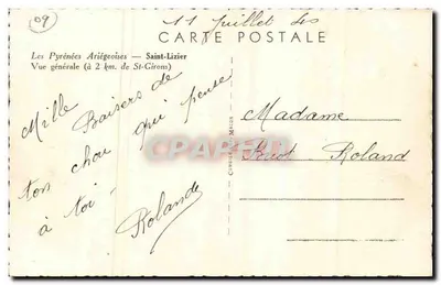 Saint-Lizier — Vista geral — Editor Combier & Mason, n°09 — Verso