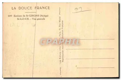 St-Lizier — Vista geral — Les Éditions d'Art Yvain — Verso