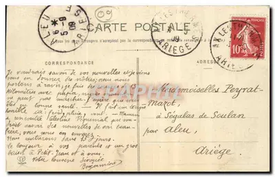 Ax-les-Thermes — Algemene uitzicht genomen vanaf de kruis van de Missies — Fototipie Labouche Frères, Toulouse — Achterkant