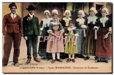 Liadoures (Ariège) — Tipos Massatois — Concurso de Trajes — Foto Faure, St-Girons