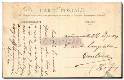 Vrouw uit Bethmale, bij Castillon (Ariège) — uitgever Fauré et fils, St-Gilmons (Ariège) — Achterkant