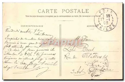 Foix (Ariège) — As Torres de Gaston de Foix — F. Daumh, Edição Foix — Verso