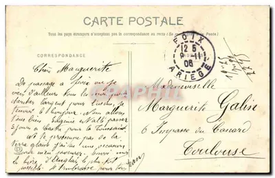 Foix, vista de Montgauzy — L'Ariège — Fototipia Labourne Frères Toulouse — Verso