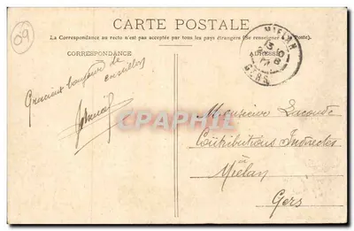 Mulher de Bethmale tricotando — Ariège — Imp. A Rives, lib. — Verso