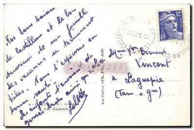 Vista geral de Laguëpie — As Cartas APA — Aibi — Verso