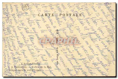 Castillon — Vale da Bellongue em direção ao col d'Aspet — L'Ariège Illustrée — Verso