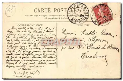Rodovia de Pierrefitte a Cauterets — O Ponte do Caminho de Ferro — BR - 1143 — Verso
