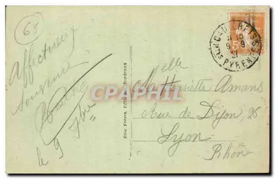 Cauterets — Boulevard Latapie-Flurin — O Hotel da Inglaterra — BR — Verso
