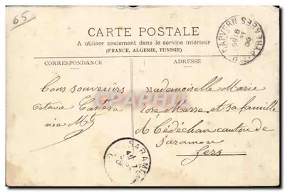 Capvern-les-Bains — Widok ogólny — A. Villatte, wydawca, Tarbes — Rewers
