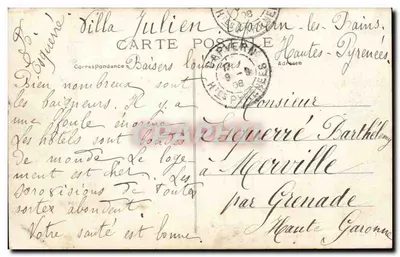 Capvern-les-Bains — Establecimiento termal — Déjean et Vaissié, fotógrafo y editor, Caylus — Reverso