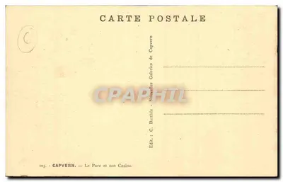 Capvern — O Parque e seu Casino — C. Barthés — Verso