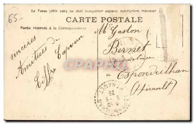 Capvern-les-Bains (H.-P.) — Via degli Aceri — editore H.P. n°4 — Verso