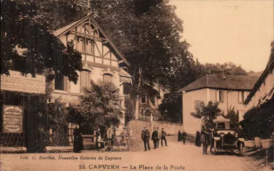 Capvern — A Praça da Correios — Edit. G. Barthès, Novas Galerias de Capvern