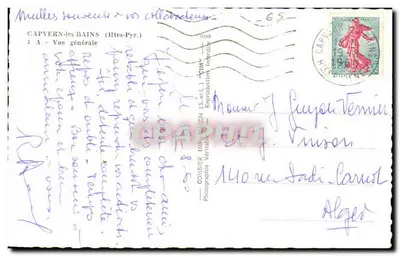 Capvern-les-Bains (Altas Pir.) — Vista general — Editor Cim — Reverso