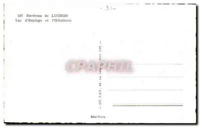 Jezioro Espingo i Hôtellerie — Otoczenie LUCHON — Réal-Photo — Rewers